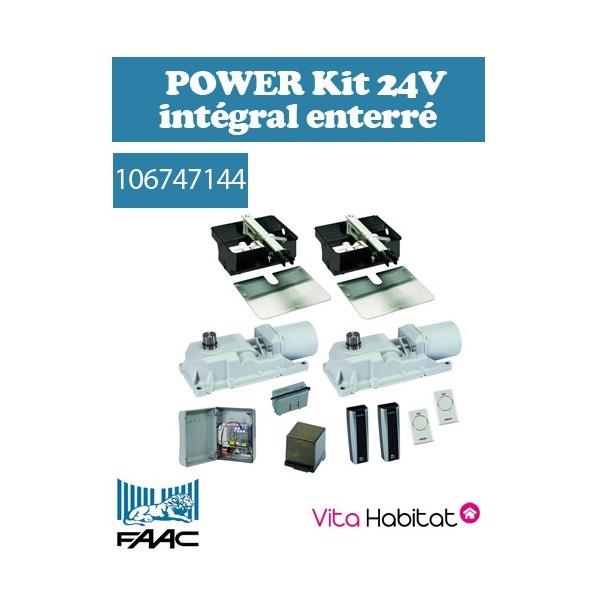 motorisation portail enterrée FAAC POWER kit 24 V intégral